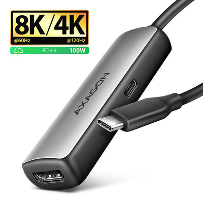 RVC-HI8KPD Adapter Activo USB-C - HDMI 8K/60HZ, Aluminum, PD100W, 16CM Cable — image 1