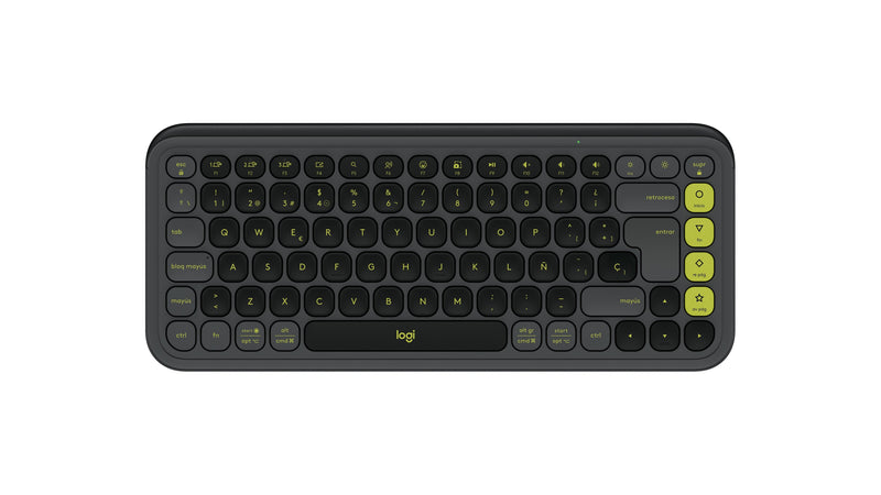 Logitech Teclado Spanish Pop Icon Llaves Inalámbrico Graphite Verde