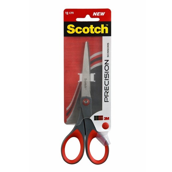 Scissors Scotch SCPR18 Office Corte Recto Grey Red