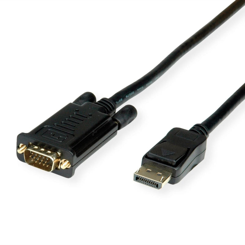 Value Cable DisplayPort-VGA, DP St - VGA St, Black 2M
