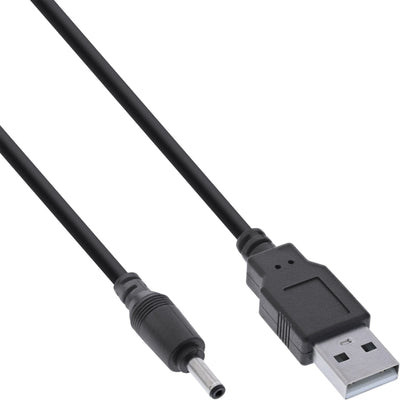 Inline Adapter Power Cc USB , Plug USB a Male a Plug Cc 3,5X1,35MM, Black 2M — image 1