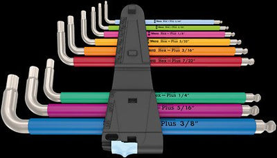Wera 3950/9 Hex-plus Multicolour Imperial Inoxidable 1 Set Of Keys Allen, 5022860001 — image 1