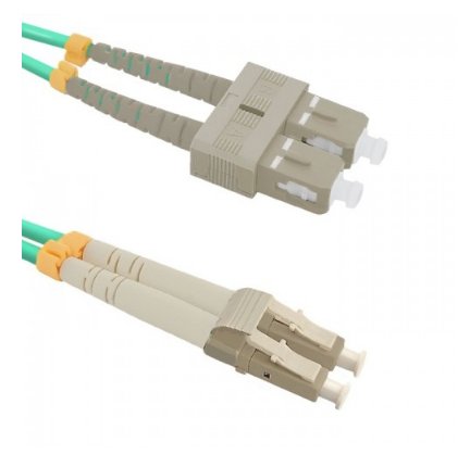 Qoltec 54348 Cable Fibre Optic Lc Upc - Sc Upc Multimode 50 125 OM4 Duplex 1M
