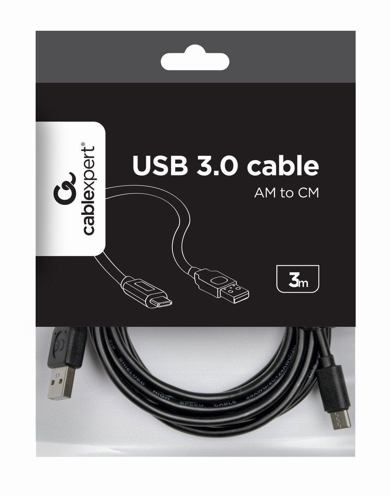 Gembird USB Cable 2.0A USB Type-c 3M Black