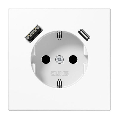 Jung LS1520-15CAWW Socket Schuko M.usb Type AC — image 1