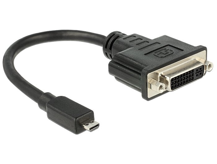 Delock 65563 Adapter Cable Vídeo 0,2M DVI-d Micro-hdmi Black