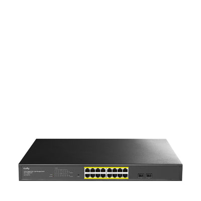 Cudy Switch Administrado 18 Ports - Capacity Conmutacion 36Gbps - 16x RJ45 PoE + - 2X Gigabit Sfp - Reinicio — image 1