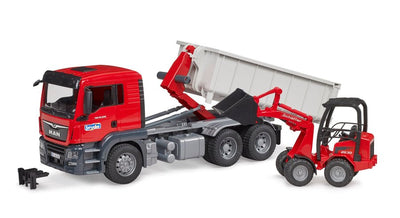 Bruder Camión Man Tgs With Container Rodante And Wheelbarrow Garden Schäffer 03767 — image 1