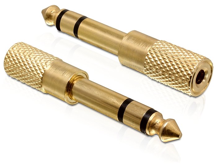 Delock 65361 Adapter Jack 3,5MM - 6,3MM H/M Gold