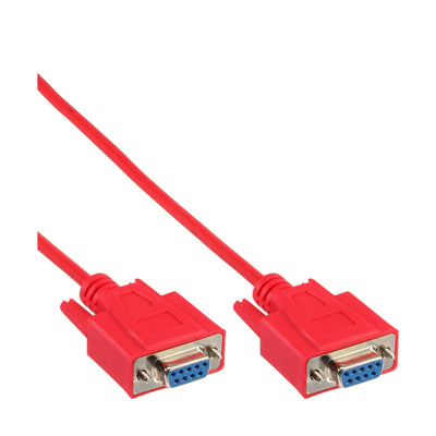 Inline Cable Módem Nulo DB9 Pin Female a Female Moldeado Red 3M — image 1