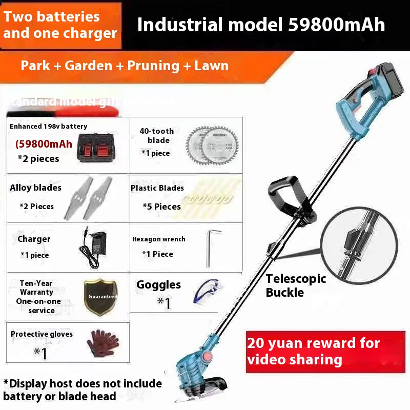 Wireless Lithium Battery Folding Handheld Mower