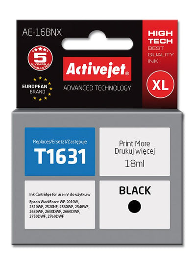 Activejet Ink AE-16BNX (reemplazo Epson 16XL T1631 - Supreme - 18ML - Black — image 1