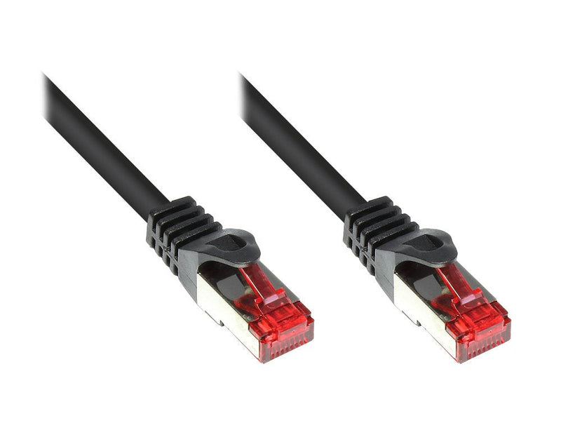 Goodconnections Network Cable With Protector Pestaña, CAT.6, S FTP, Pimf, Pvc, 250MHZ, Black 30M,
