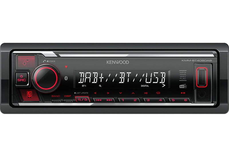 Kenwood Electronics KMM-BT408DAB Receptor Multimedia Car Black 88W Bluetooth