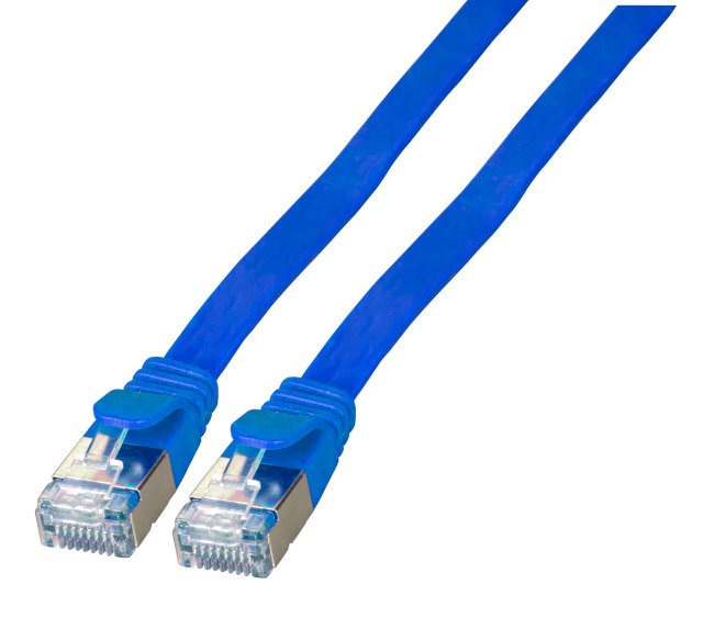 Cable Efb RJ45 Flach Network U FTP, CAT.6A, Pvc, 1.5M, Blue