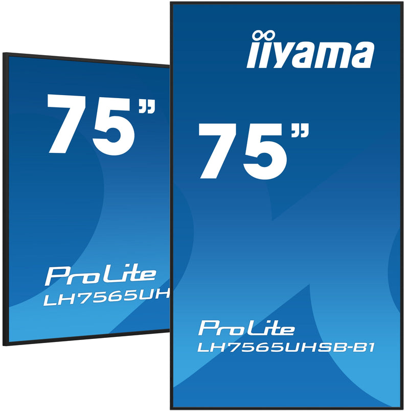 Iiyama LH7565UHSB-B1 Screen Señalización Design Quiosco 189,2CM (74.5) LED Wi-Fi 800 Cd / M² 4K Ultra HD Black