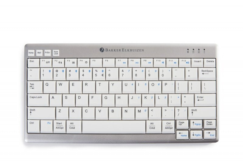 Bakkerelkhuizen Ultraboard 950 Inalámbrico Teclado RF Inalámbrico QWERTY English Ee. Uu. Gris Blanco