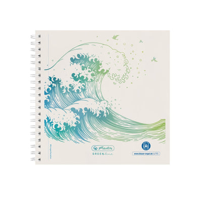 Herlitz Bloc Espiral 14,8X14,8 100 Hojas Punteado Greenline Well — image 1
