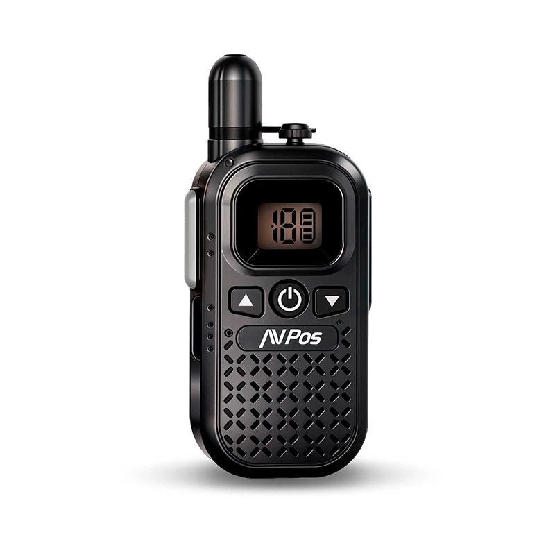 Avpos AVP-COMM-X25 Walkie Talkie - 16 Canales - 446MHZ - USB-C - Battery Life Up To 18H - Black
