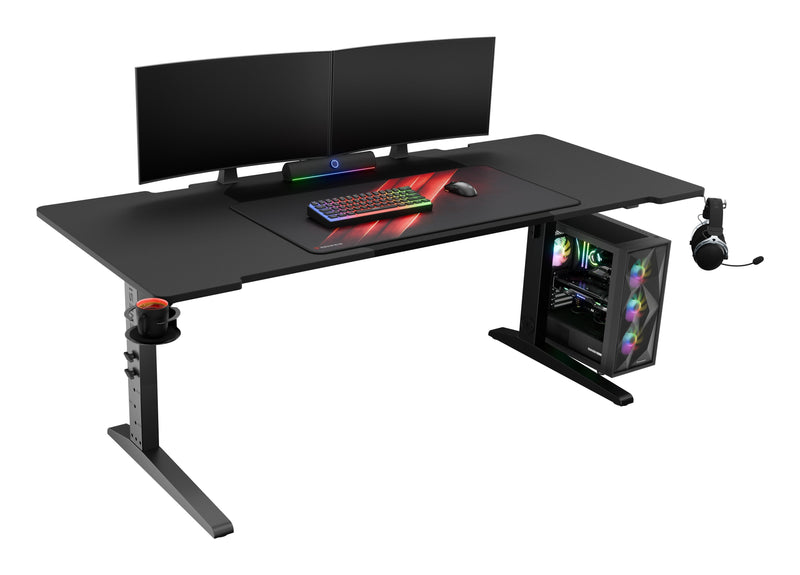 Genesis Desk Gaming Holm Modular 180 RGB Black 180X75 Cm