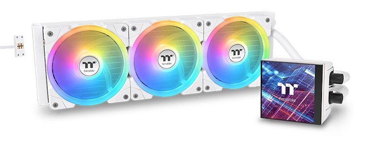 Thermaltake Refrigerador Liquido CPU Magfloe 420 Ultra ARGB Sync Aio Cooler Líquido, White White, Edition Niev