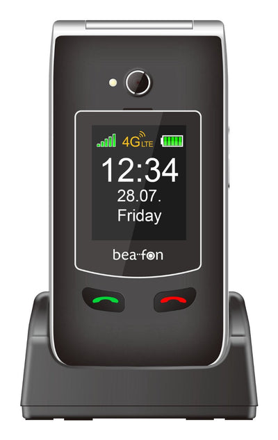 Beafon Mobile Phone SL645PLUS LTE- 4G, Silver Line, Foldable With Keys Large Negro-plateado — image 1