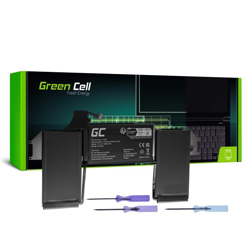 Green Cell Laptop Battery A1965 For Apple Macbook Air 13 A1932 A2179 (2018, 2019, 2020)