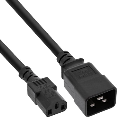Inline Cable Power , IEC-60320 C20 a C13, 3X1,5MM², Max. 10A, Black 3M — image 1