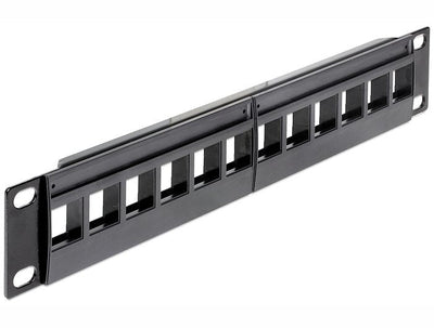 Delock 10 Keystone Patchpanel 12 Port — image 1