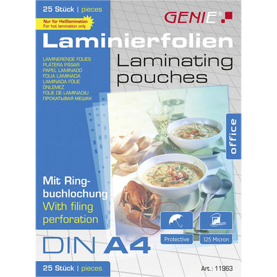 Genie Cases Laminadas 25 A4 - Láminas With Anilla Perforada — image 1