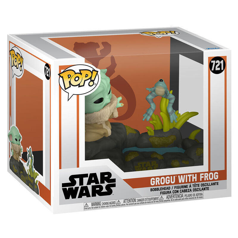 Figura Pop Deluxe Star Wars The Mandalorian Grogu Con Frog