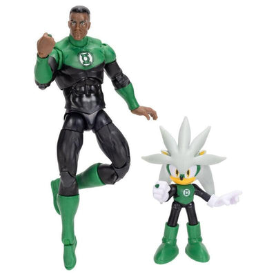 Figure Silver & Linterna Green Sonic The Hedgehog X DC Comics — image 1