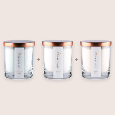 Fresh Discovery Trio, Lemongrass Ginger, Breeze & Mango Lime, 3 × 160g Candles
