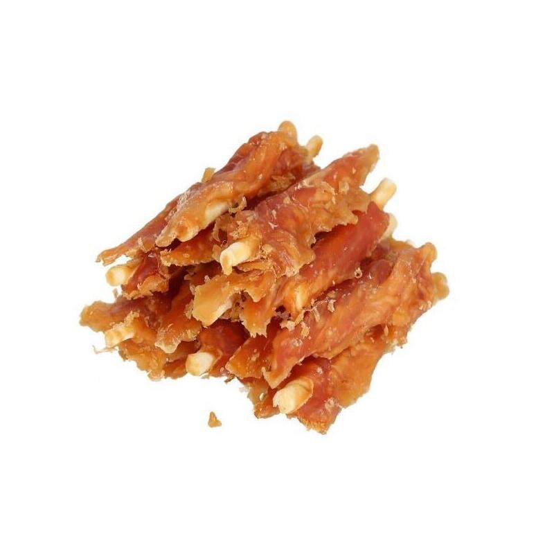 Hilton Chicken Inserted With White Rawhide Stick - Golosina Perros - 500G