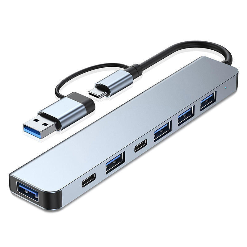 Hub USB-C Multipuerto 7 1 With 5 X USB 3,0/2.0, 2 X Usbc Pd 60W