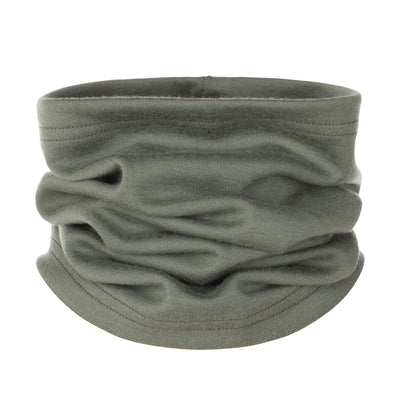 Khaki Green Single-Layer Merino Wool Tube Scarf