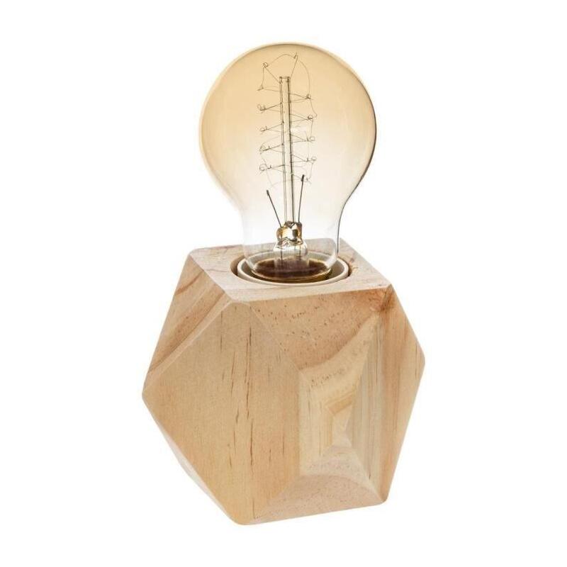 Lamp Desk Wood E27 Bulb No Included