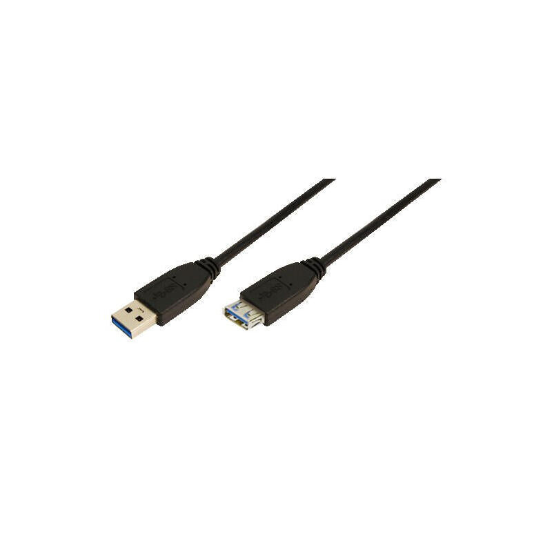 Logilink USB Cable 3.0 Extension M / H 1M Black