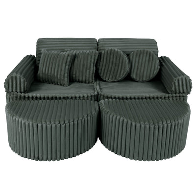 Medium Modular Sofa for Kids - Churros Forest Green Plus