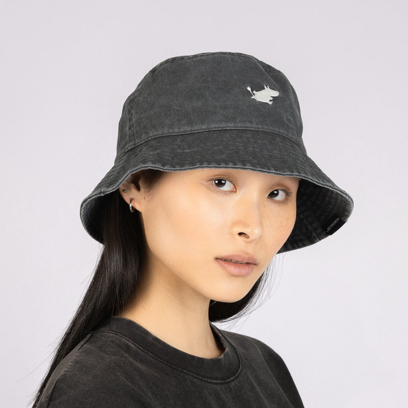 Moomin Classics Washed Denim Bucket Hat - Black