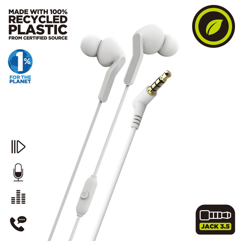 Muvit For Change Headphones Stereo E57 3.5MM White