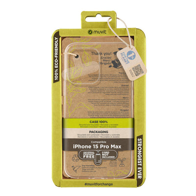 Muvit For Change Case Recycletek Compatible With Apple Iphone 15 Pro Max. Transparent — image 1