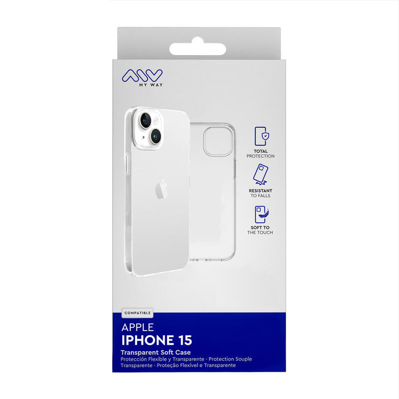 Myway Case Compatible With Apple Iphone 15 Transparent