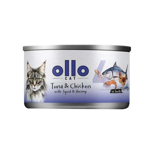 Ollo Tuna & Chicken With Squid & Shrimp In Broth Nr 4 70G — image 1