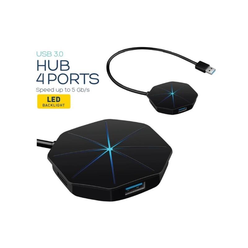 Platinet Hub USB 3.0 4-PUERTOS Light LED