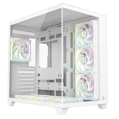 Rampage Housing PC With Glass Tempered White — image 1