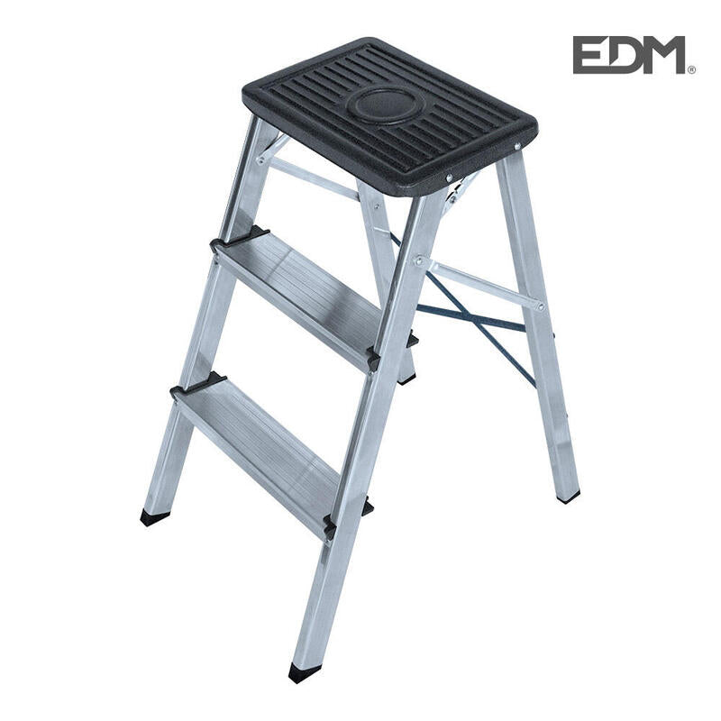 EDM Taburete Aluminium 3 Peldaños Segun Une 14183
