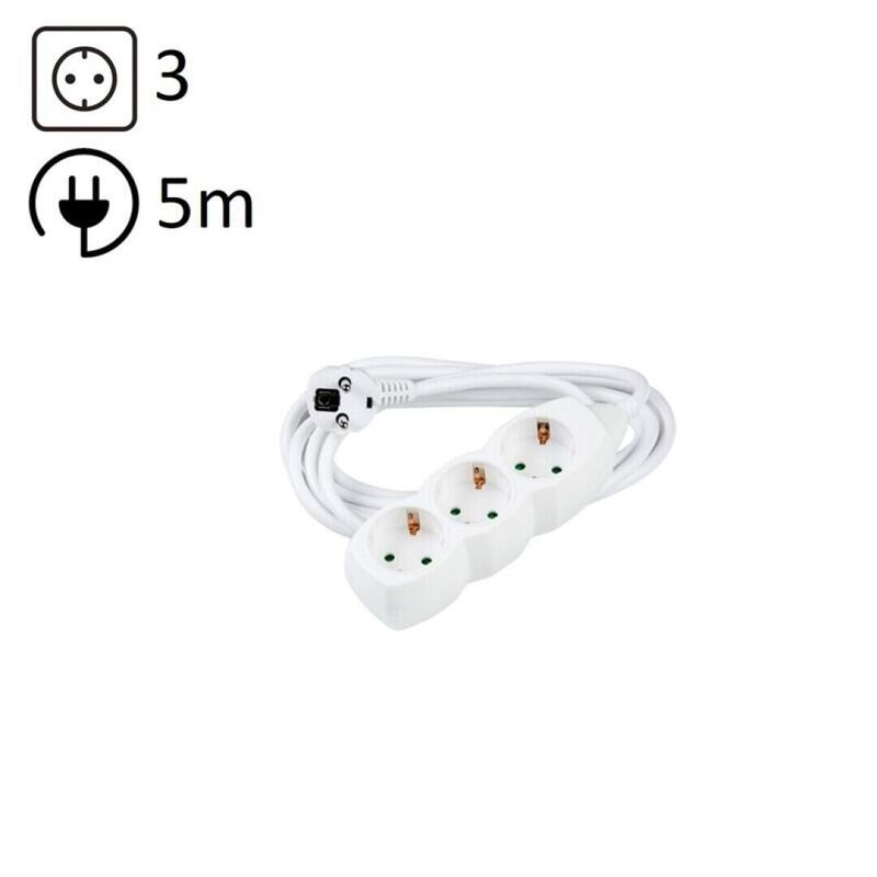 Technik Power Strip Power 3 Plugs 5,0M 16A White