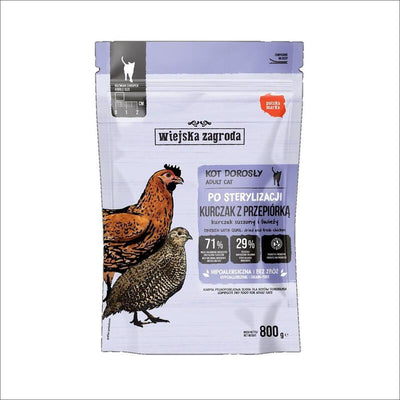 Wiejska Zagroda Sterilised Chicken With Quail - Comida Seca Gatos - 800G — image 1